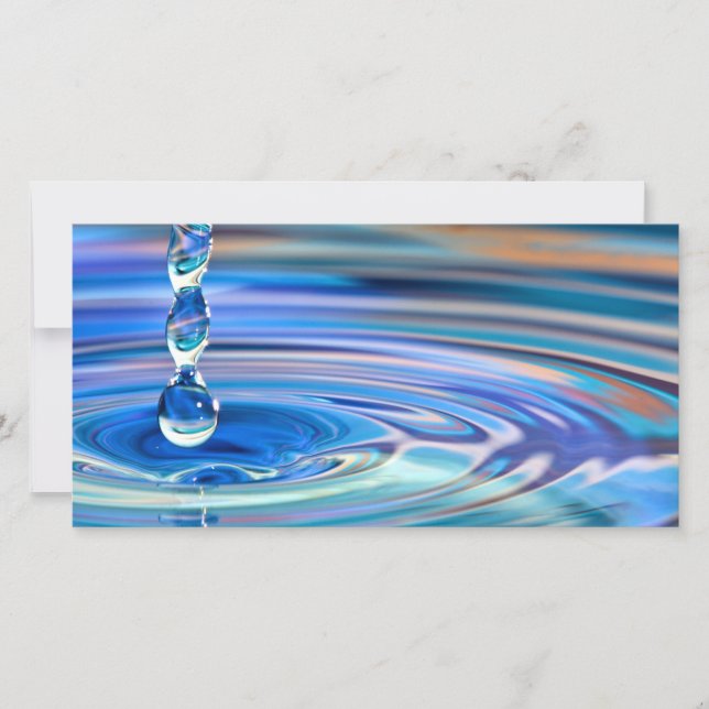 Klare blaue Wassertropfen blühen (Vorderseite)