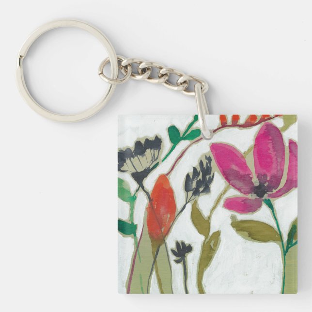Klare Blumen Schlüsselanhänger (Vorderseite)