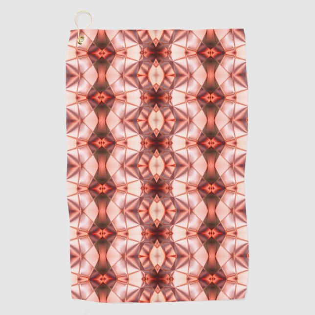 klare Bordeaux-Lachs-Form Golfhandtuch (Vorderseite)