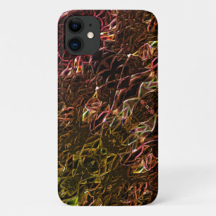 Klare braune Neonspiegelung mit blinkenden Linien Case-Mate iPhone Hülle