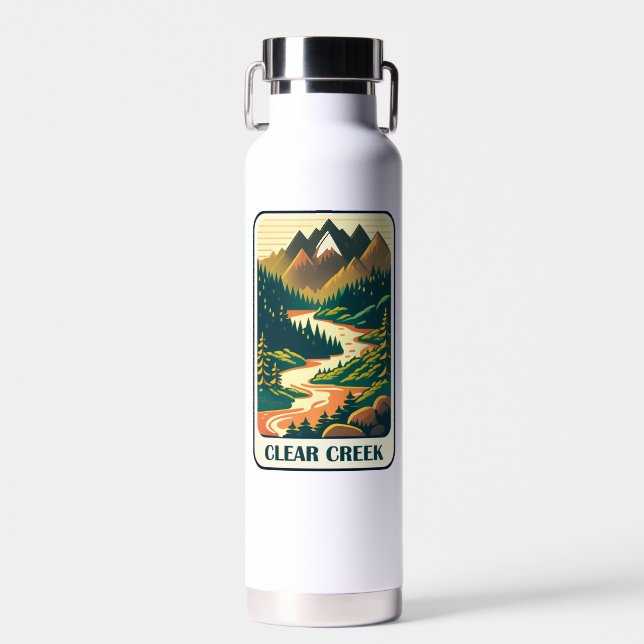 Klare Creek Colorado Farben Trinkflasche (Vorne)