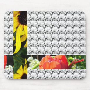 klare Edelsteine, Diamanten mit Blütenstreifen Mousepad