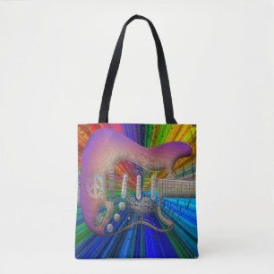 Klare Farbfriedensgitarren-volle Bild-Tasche Tasche