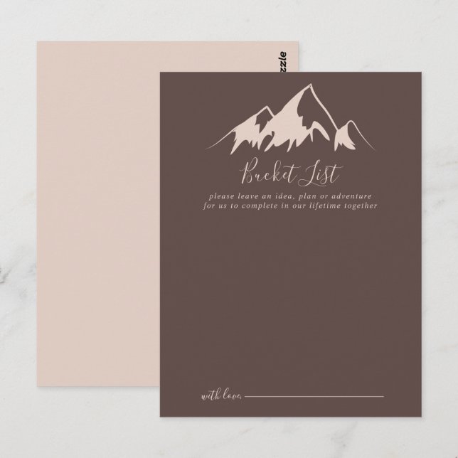 Klare Hochzeitskarten für Mountain Country Postkarte (Vorne/Hinten)