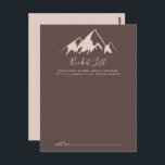 Klare Hochzeitskarten für Mountain Country Postkarte<br><div class="desc">Diese übersichtlichen Hochzeitskarten aus dem Gebirgsland sind die perfekte Wahl für einen modernen Hochzeitsempfang oder ein modernes Brautparty. Das Design besticht durch einen idyllischen,  beigefarbenen Berg in Aquarelltönen. Ändern Sie den Wortlaut in Anzug jedes Lebensereignisses. Das Schild der Schaufelliste wird separat verkauft.</div>