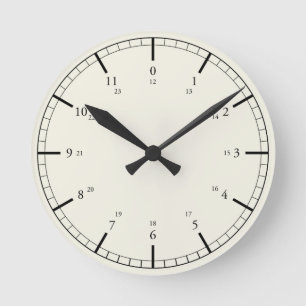 Klare inspirierte 24-stündige Entwurfsuhr des Runde Wanduhr