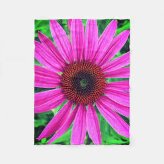 Klare rosa Blume Fleecedecke