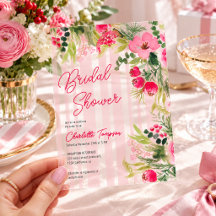 Klare rosa gestreifte Winter-Blumen-Braut-Party-Ei