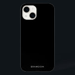 Klare schwarze iPhone-Hülle mit Namen Case-Mate iPhone 14 Hülle<br><div class="desc">Klare schwarze iPhone-Hülle mit veränderbarem Text,  wo Sie Ihren Namen oder einen anderen Text hinzufügen können</div>