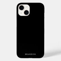 Klare schwarze iPhone-Hülle mit Namen