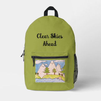 Klare Sicht Voraus Bedruckter Rucksack