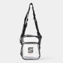 Klare Stadiontasche - einfaches Initial S