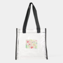 Klare Stadiontasche : Wilde Blumen .