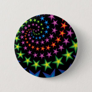 klare Stern-Spiralen Button