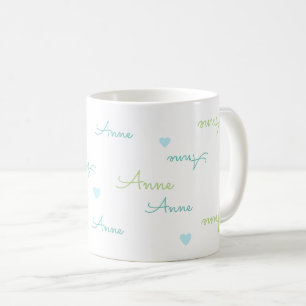 klare Typografie Liebe Tasse mit Namen