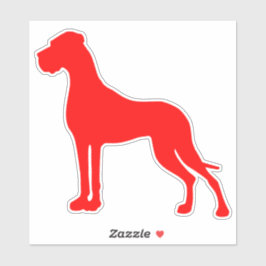 Klare und imposante coole Great Dane Vinyl Aufkleber
