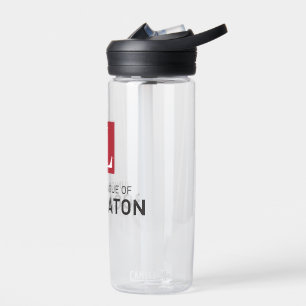 Klare Wasserflasche mit Logo Trinkflasche