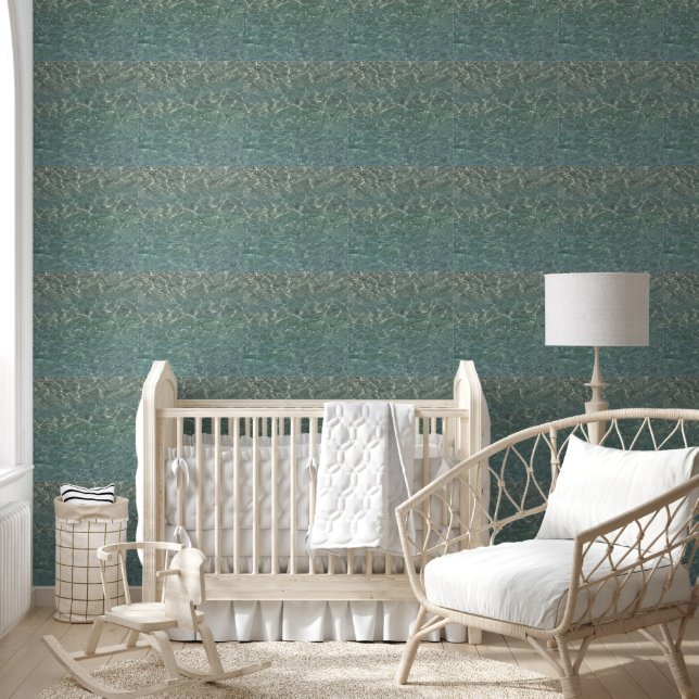 Klare Wassermuster Strand Aquamarin Blue Green Oce Tapete (Kinder)