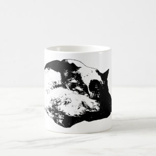 klarer, lockiger Gleichmut, Winterkatze Kaffeetasse