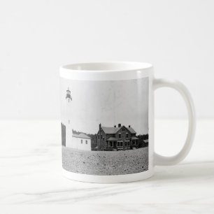 Klarer Punkt-Leuchtturm Kaffeetasse