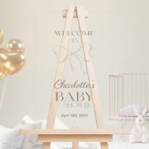 Klarer Transparenter Eleganter Bogen Baby Shower W