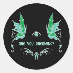 Klarer träumender Wirklichkeits-Karoaufkleber Runder Aufkleber