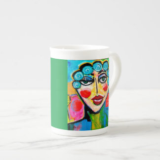 Klarer Vixen-Inspirational Knochen-China-Tasse Prozellantasse