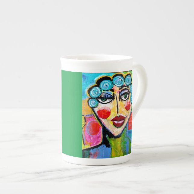 Klarer Vixen-Inspirational Knochen-China-Tasse Prozellantasse (Vorderseite Rechts)