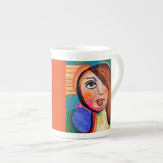 Klarer Vixen-Inspirational Knochen-China-Tasse Prozellantasse (Vorderseite Rechts)