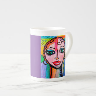 Klarer Vixen-Inspirational Knochen-China-Tasse Prozellantasse