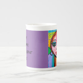 Klarer Vixen-Inspirational Knochen-China-Tasse Prozellantasse