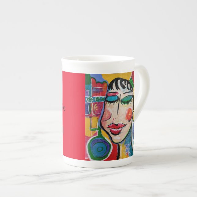 Klarer Vixen-Inspirational Knochen-China-Tasse Prozellantasse (Vorderseite Rechts)