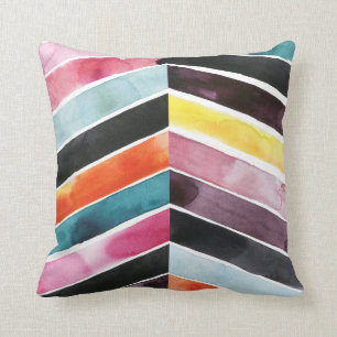 Klarer Watercolor Zickzack I Kissen