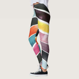 Klarer Watercolor Zickzack I Leggings