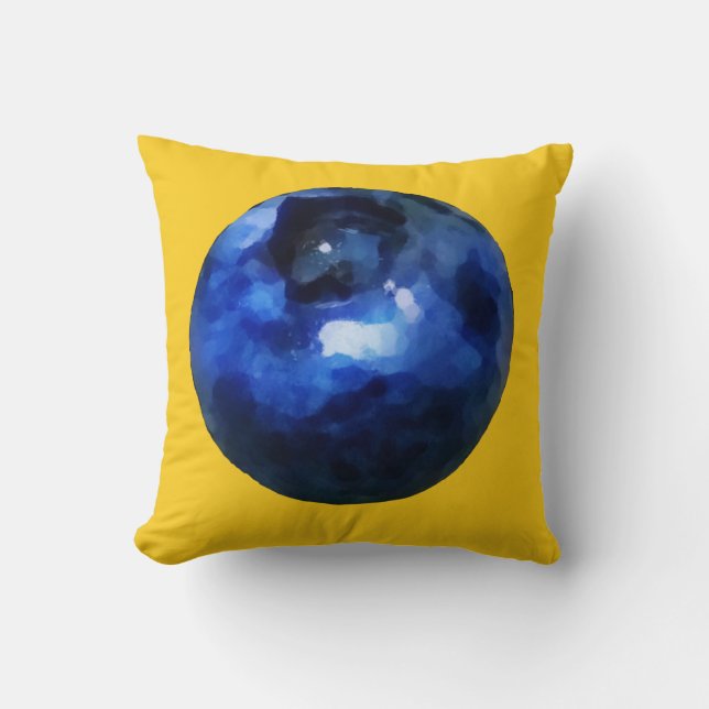 Klares Blaubeerdruck-Wurfs-Kissen Kissen (Vorderseite)