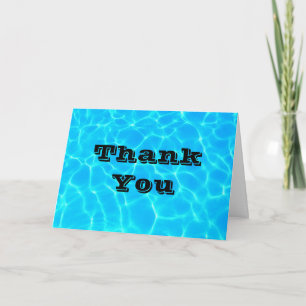 Klares blaues Poolwasser Foto Danke Karte