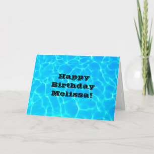 Klares blaues Poolwasser Foto Geburtstag Karte