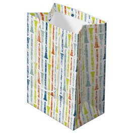 Klarinet Muster Mittlere Geschenktüte