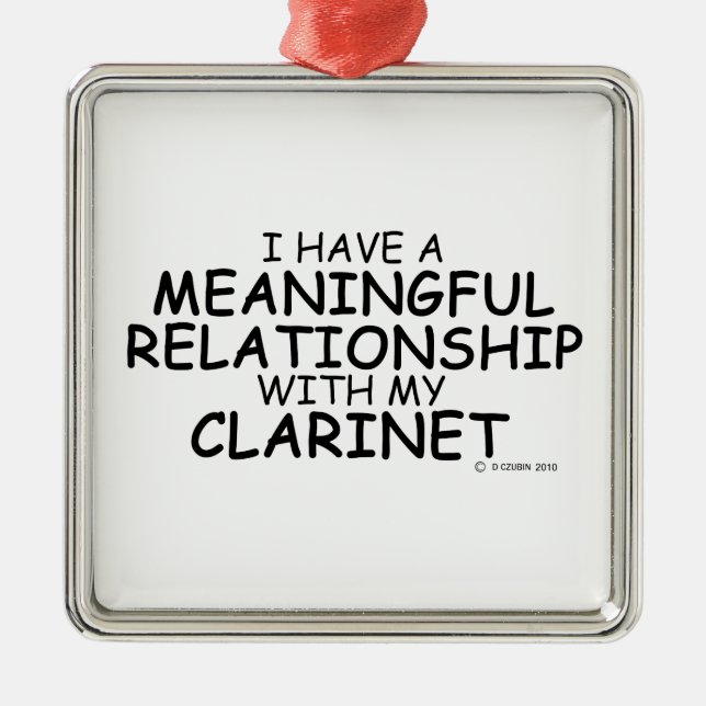 Klarinette Bedeutung der Beziehungen Silbernes Ornament (Vorne)