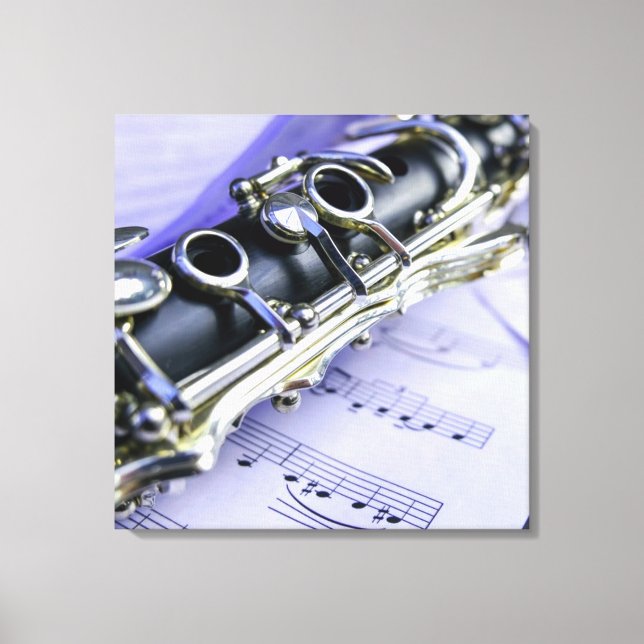 Klarinette Blatt Music Band Orchestra Leinwanddruck (Vorderseite)