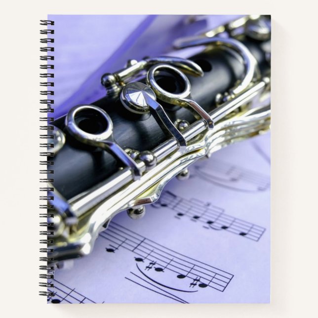 Klarinette Blatt Music Band Orchestra Notizbuch (Vorderseite)