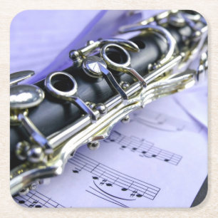 Klarinette Blatt Music Band Orchestra Rechteckiger Pappuntersetzer
