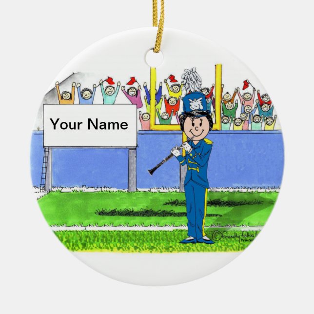 Klarinette - Frau Keramikornament (Vorne)