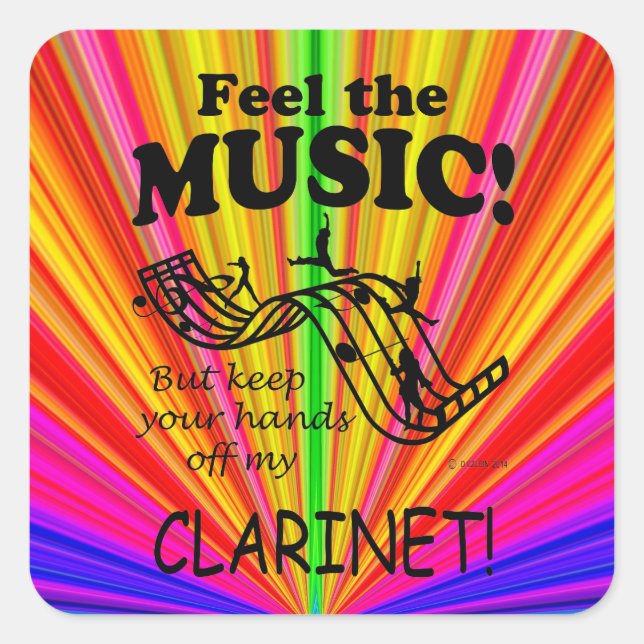 Klarinette fühlen sich als Aufkleber für den Musik (Vorderseite)