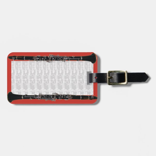 Klarinette Gepäckanhänger (Vorderseite horizontal)