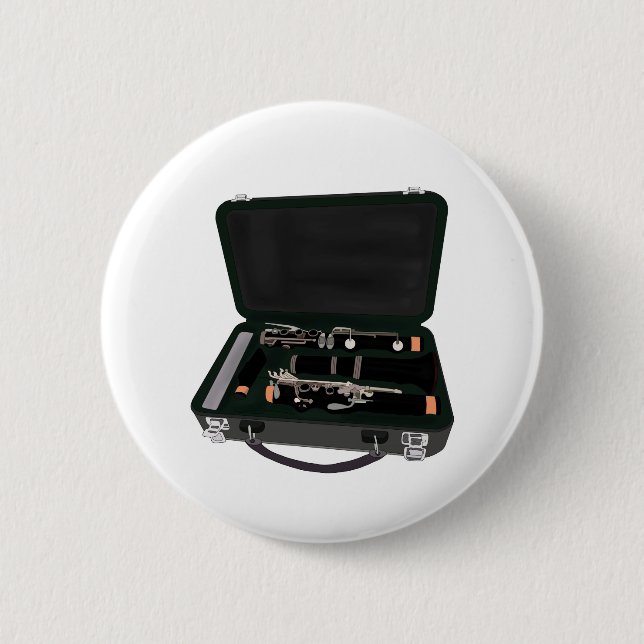 Klarinette in einem Koffer zerlegt Button (Vorderseite)