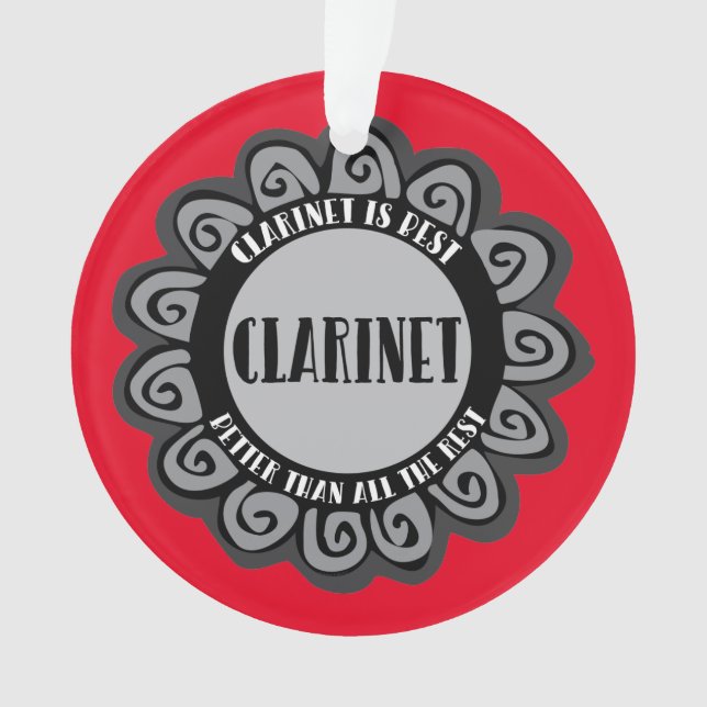 Klarinette ist am besten ornament (Vorderseite)