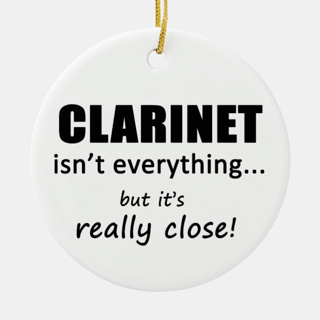 Klarinette ist nicht alles keramikornament (Vorne)