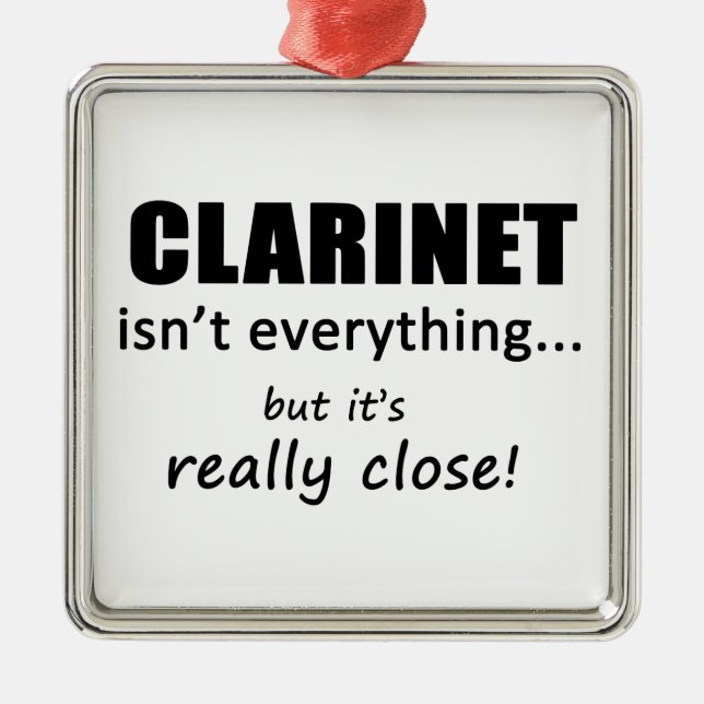Klarinette ist nicht alles silbernes ornament (Vorne)