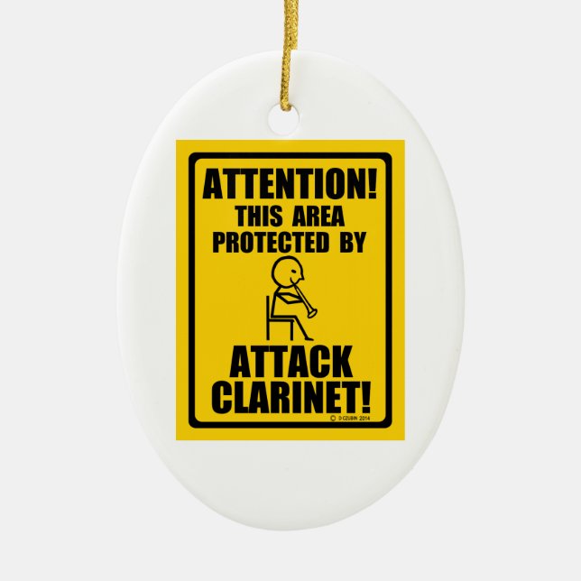 Klarinette Keramikornament (Vorne)